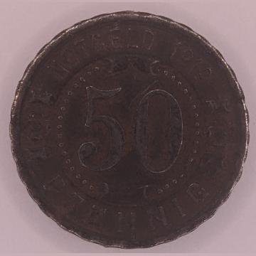 50 Pfennig Notgeld 1919 - Pristine Witten City Coin | Coinantiquariat