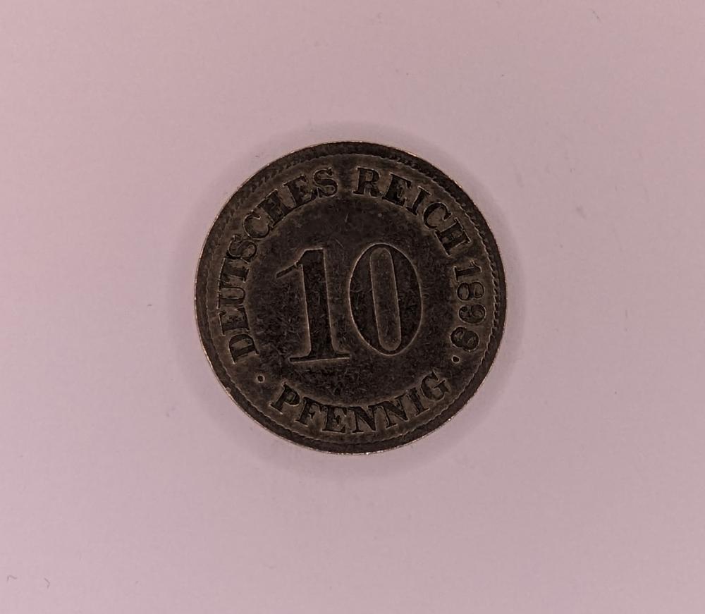 1898 G 10 Pfennig Wilhelm II Type 2 Small Shield | Coinantiquariat